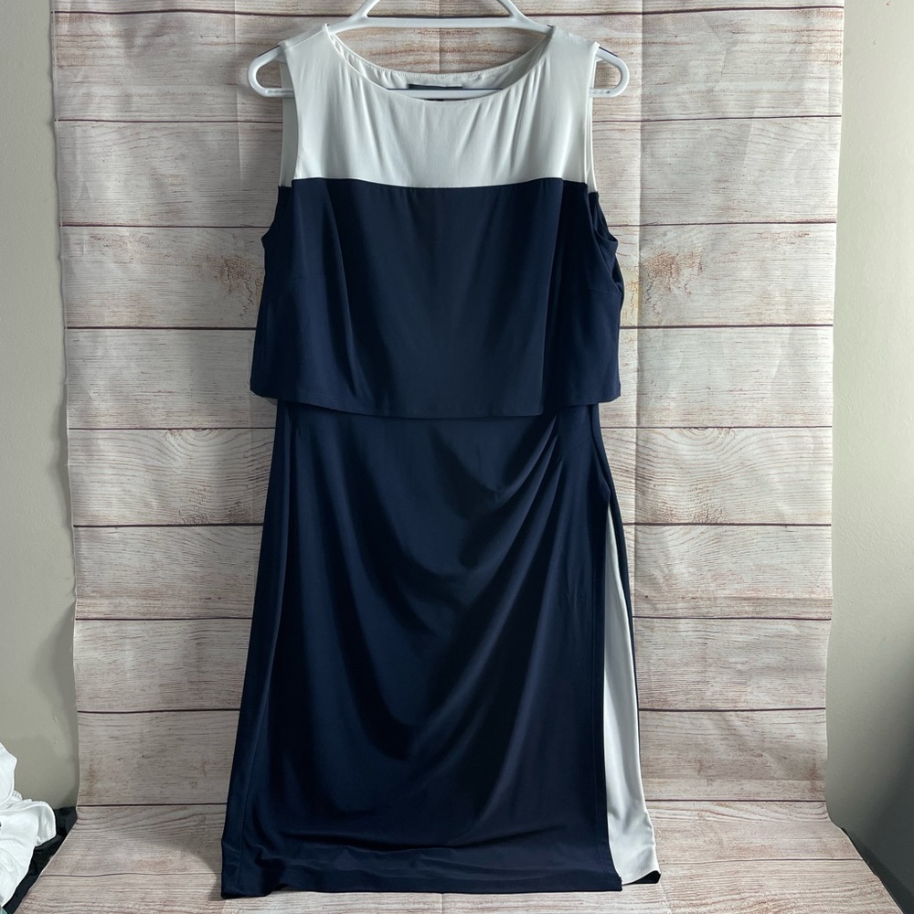 Navy Blue and White American Loving Dress